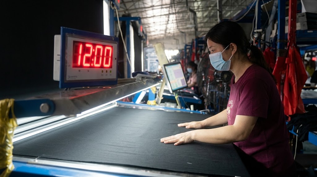 Fabric inspection line at the Haiwa Fabrics mill